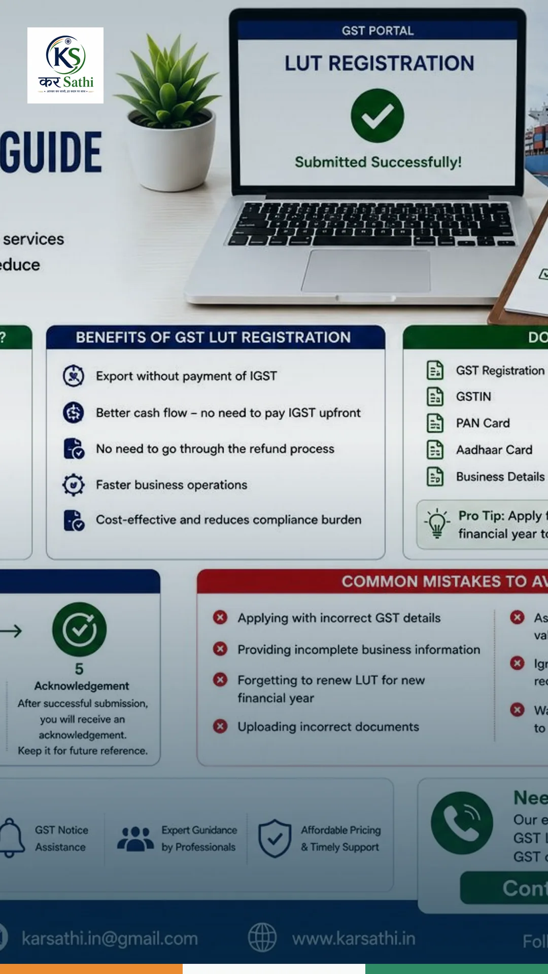 GST LUT Registration Guide: Everything You Need to Know About Letter of Undertaking (LUT) - Kar Sathi