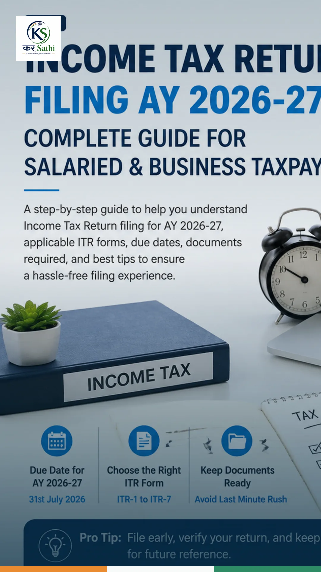 Income Tax Return Filing AY 2026-27 visual guide