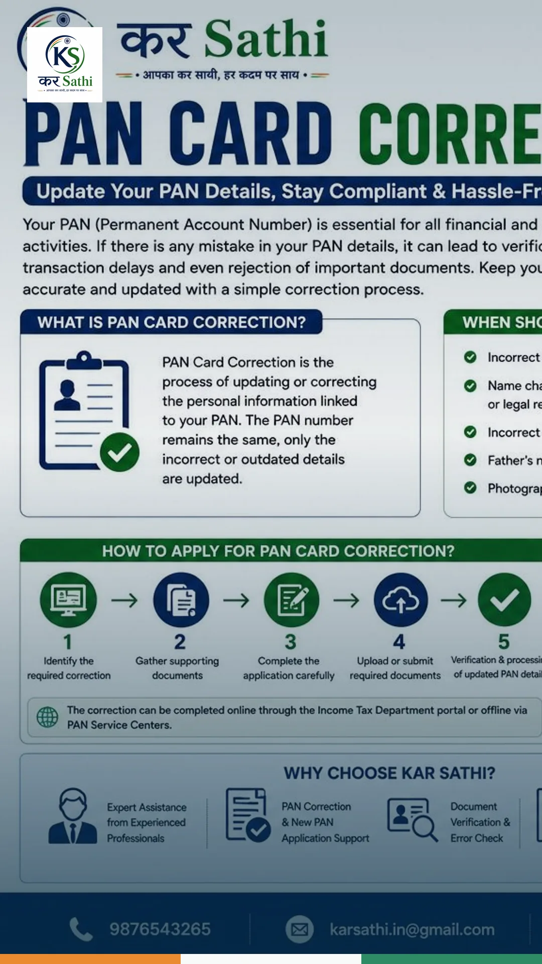 PAN Card Correction Guide: How to Update Your PAN Details Easily - Kar Sathi