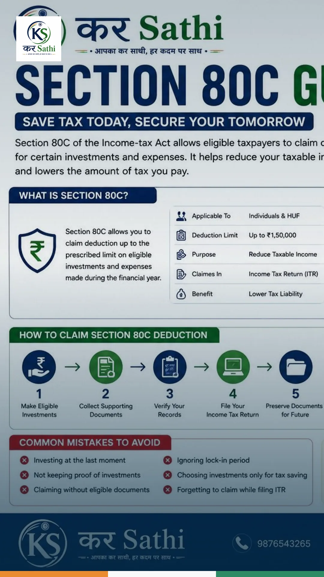 Section 80C Guide: Everything You Need to Know About Saving Income Tax - Kar Sathi
